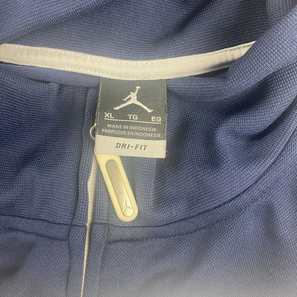 Jordan Dri Fit Jacket Mens XL Blue Logo Full Zip Athletic Sportswear Casual